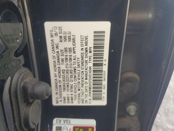 2012 HONDA CRV LX