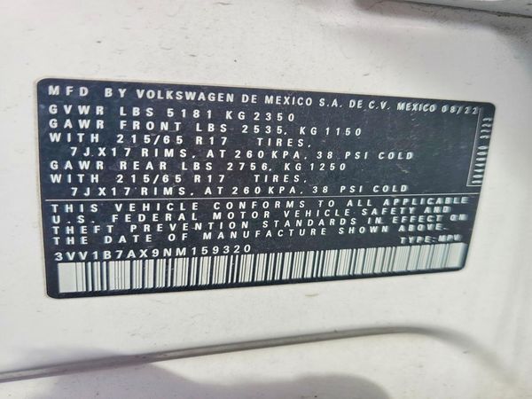 2022 VOLKSWAGEN TIGUAN