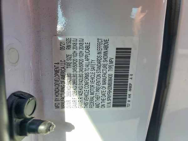 2021 HONDA PILOT SE