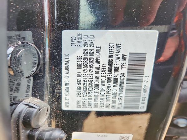 2021 HONDA PILOT BLACK