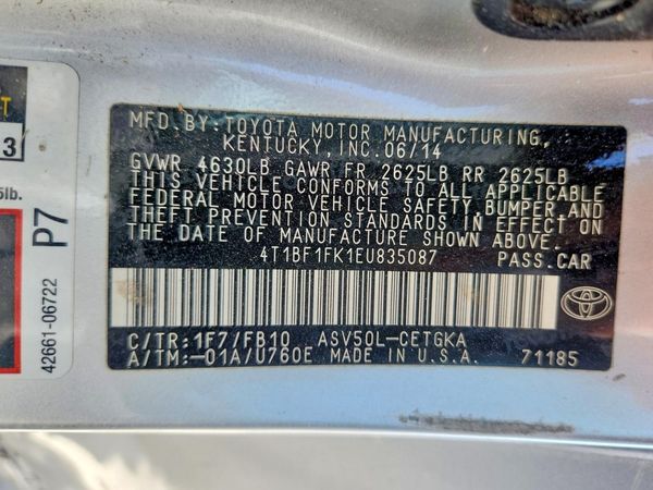 2014 TOYOTA CAMRY