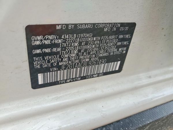 2020 SUBARU CROSSTREK