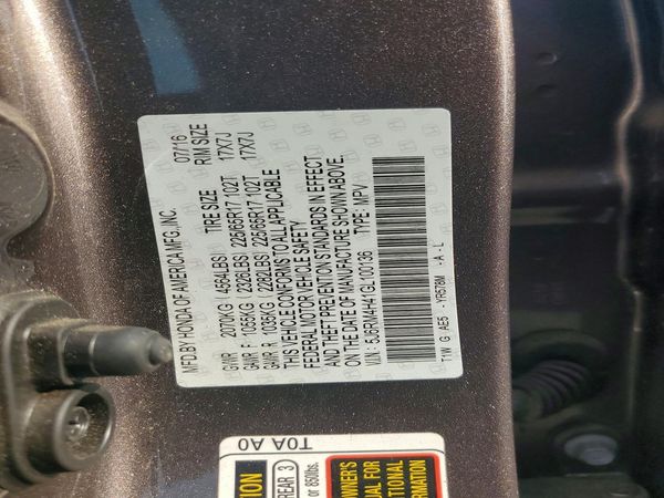 2016 HONDA CRV SE