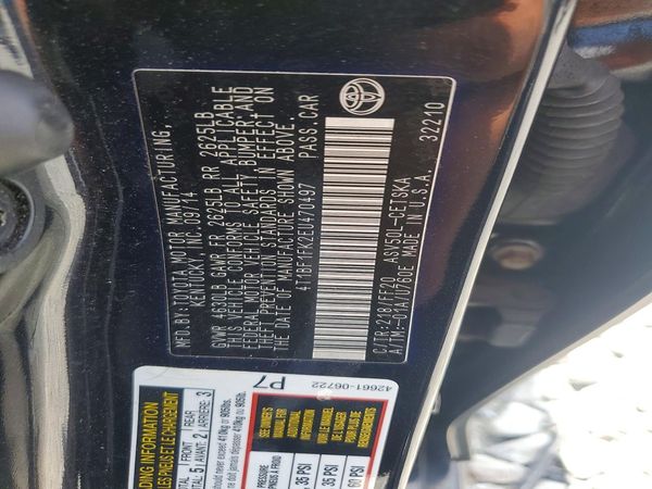 2014 TOYOTA CAMRY