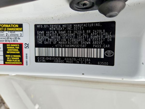 2021 TOYOTA CAMRY SE