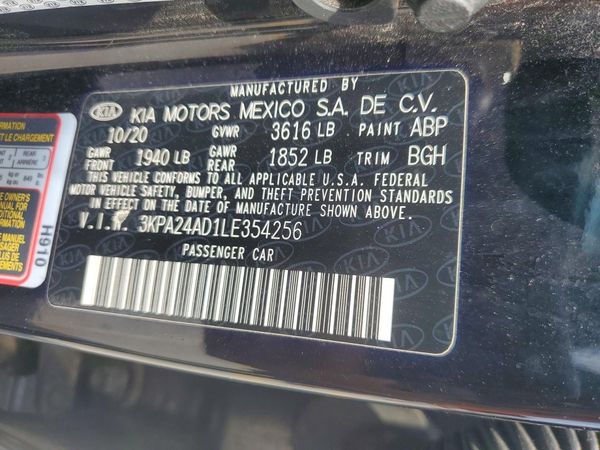 2020 KIA RIO LX, S