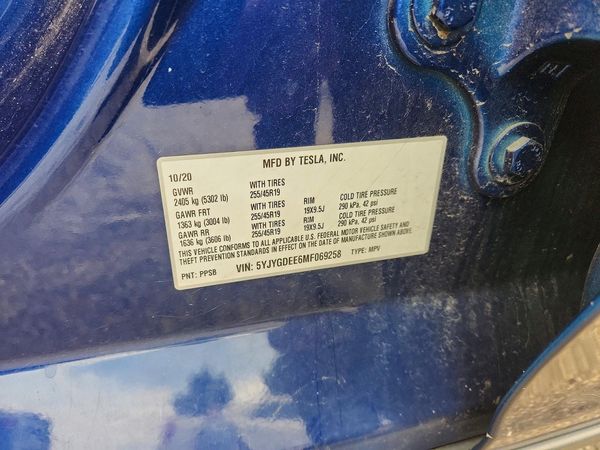 2021 TESLA MODEL Y