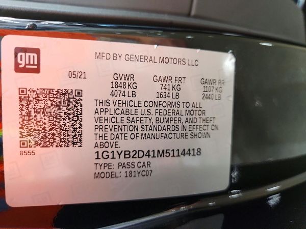 2021 CHEVROLET CORVETTE Preferred 2LT