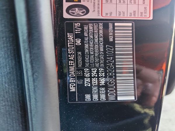 2016 MERCEDES-BENZ S S550