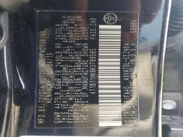 2019 TOYOTA CAMRY L/LE/SE/XLE