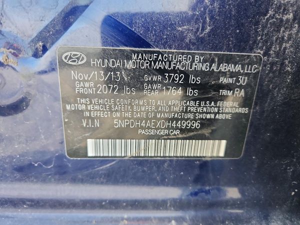 2013 HYUNDAI ELANTRA