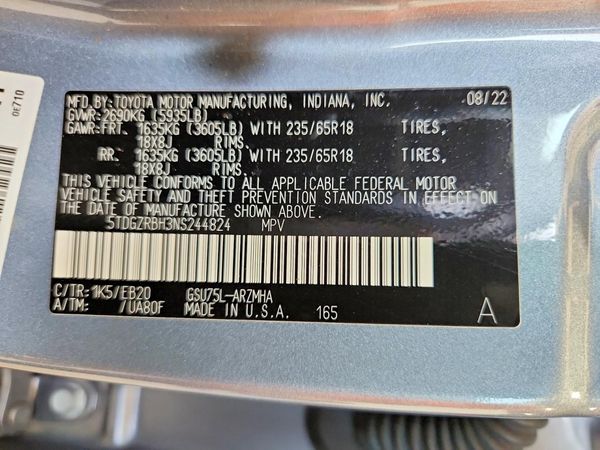 2022 TOYOTA HIGHLANDER