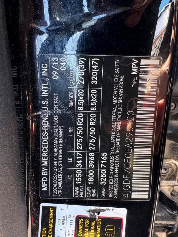 2014 MERCEDES-BENZ GL GL450 4MATIC
