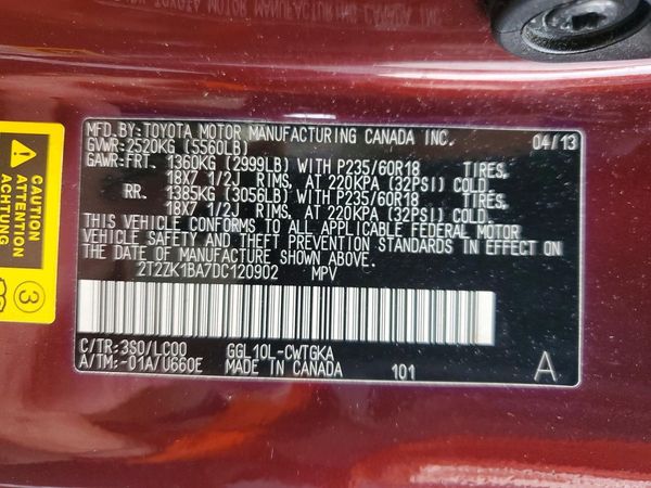 2013 LEXUS RX