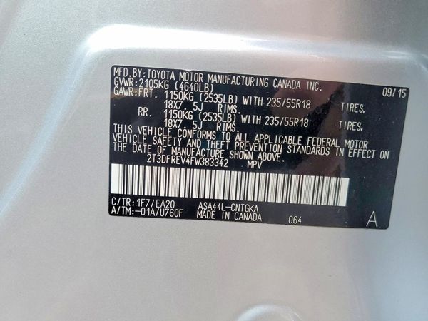 2015 TOYOTA RAV4 Limited (G Grade)
