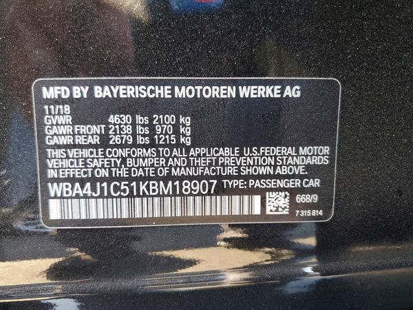 2019 BMW 430I Gran Coupe