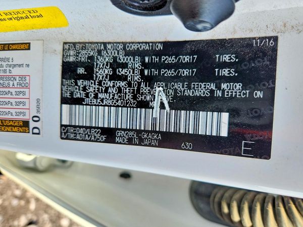 2016 TOYOTA 4RUNNER Base Grade