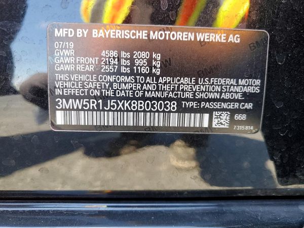 2019 BMW 330I