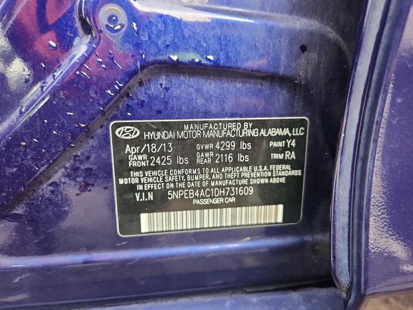 2013 HYUNDAI SONATA
