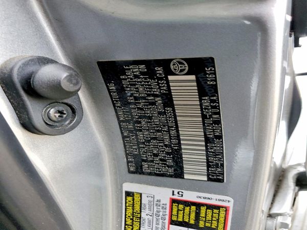 2018 TOYOTA CAMRY L/LE/SE/XLE — VINS