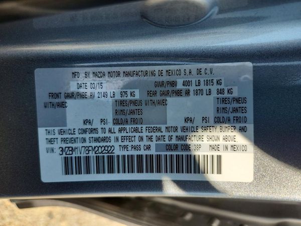 2015 MAZDA 3 Touring/GS