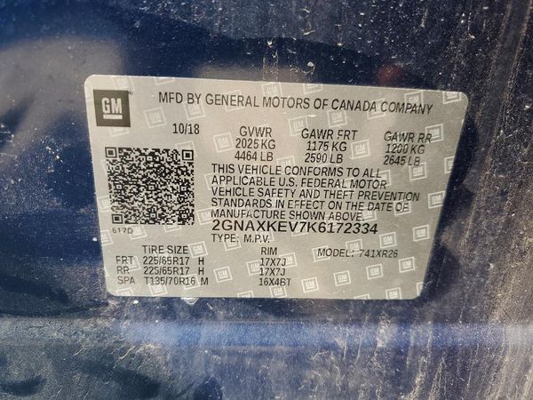 2019 CHEVROLET EQUINOX LT (1LT)