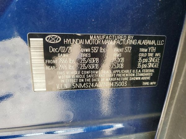 2022 HYUNDAI SANTA FE SEL