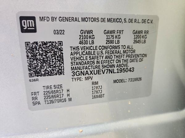 2022 CHEVROLET EQUINOX LT (1LT)