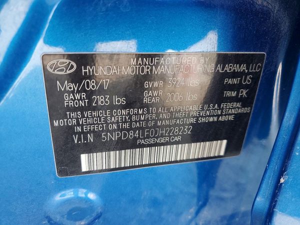 2018 HYUNDAI ELANTRA