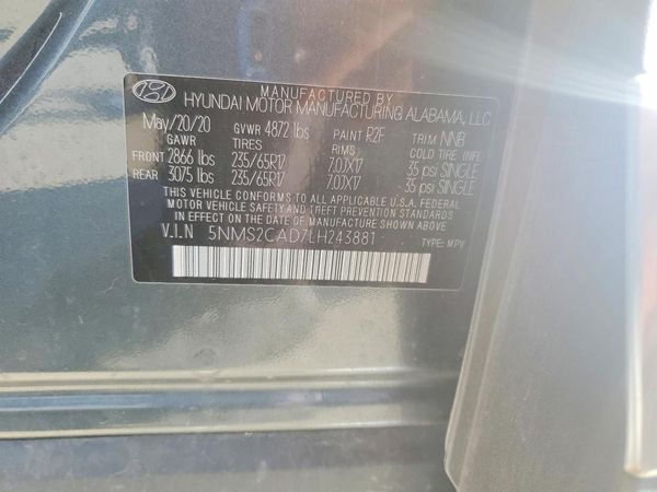 2020 HYUNDAI SANTA FE SE