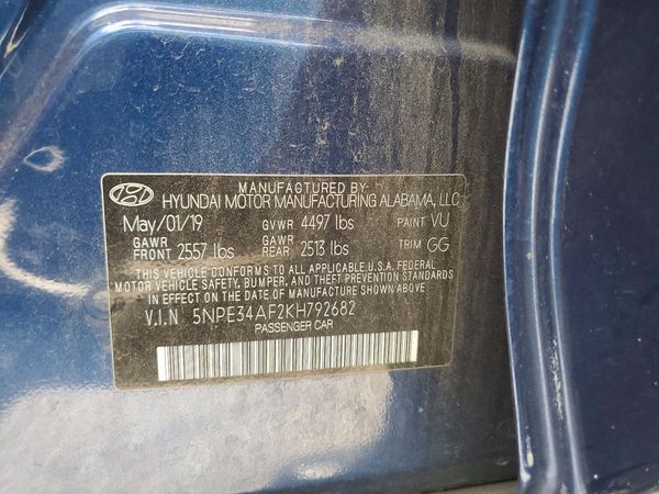 2019 HYUNDAI SONATA