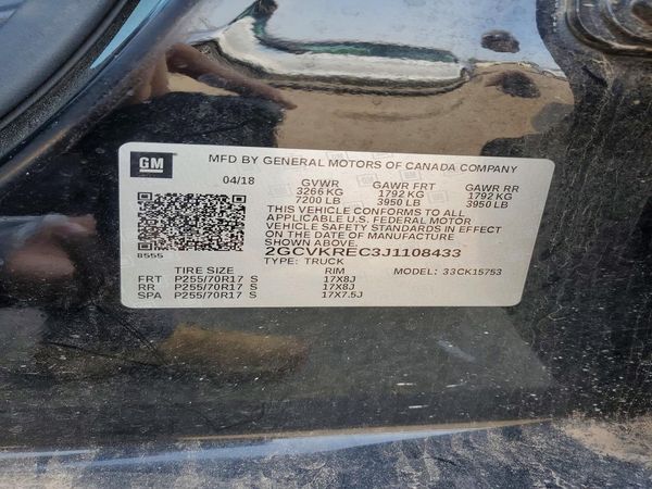 2018 CHEVROLET SILVERADO LT
