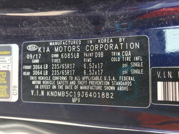 2018 KIA SEDONA LX