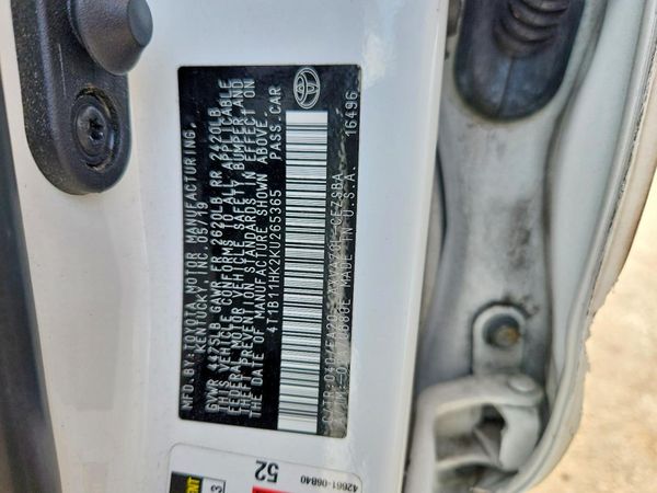 2019 TOYOTA CAMRY L/LE/SE/XLE
