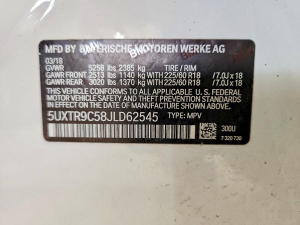 2018 BMW X3 sDrive30i