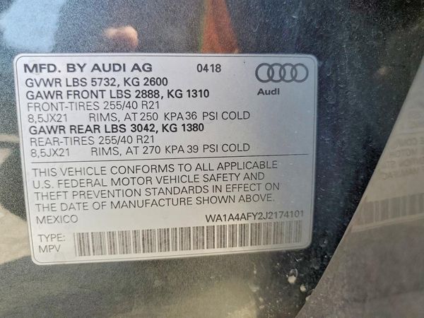 2018 AUDI SQ5 quattro Premium Plus