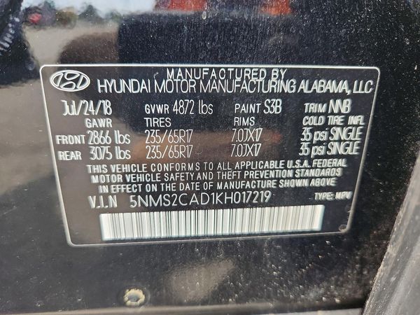 2019 HYUNDAI SANTA FE