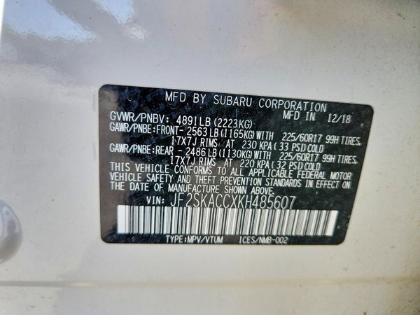 2019 SUBARU FORESTER