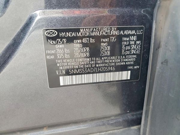 2020 HYUNDAI SANTA FE Limited