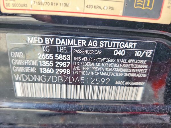 2013 MERCEDES-BENZ S S550