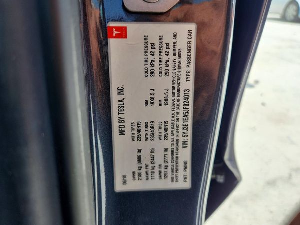 2018 TESLA MODEL 3