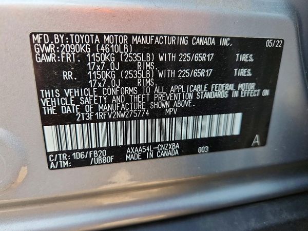 2022 TOYOTA RAV4 LE
