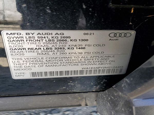 2021 AUDI Q5 E quattro Premium Plus