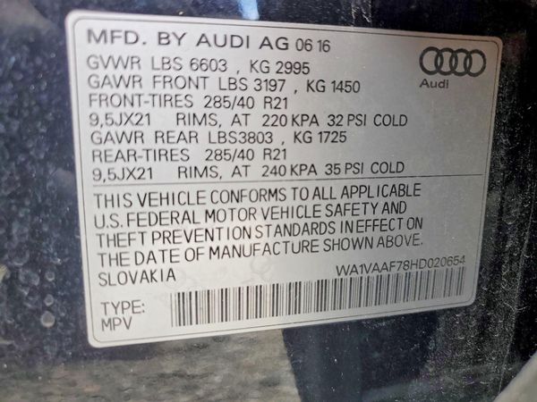 2017 AUDI Q7 quattro Prestige
