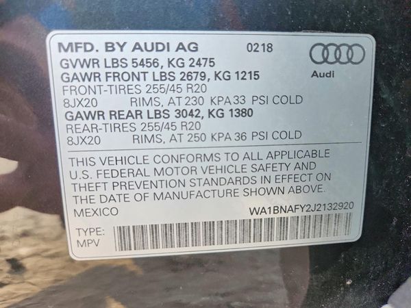 2018 AUDI Q5 quattro Premium Plus