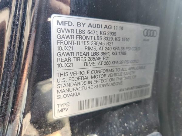2019 AUDI Q8 Premium