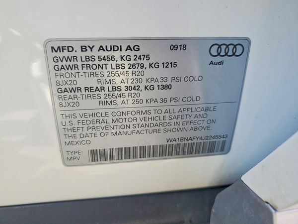 2018 AUDI Q5 quattro Premium Plus