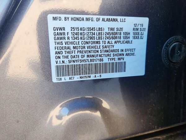 2020 HONDA PILOT EXL