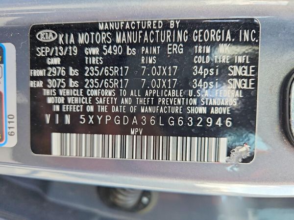 2020 KIA SORENTO L, LX, S