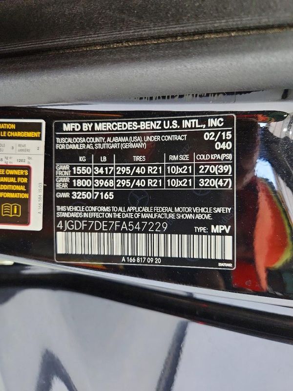 2015 MERCEDES-BENZ GL GL550 4MATIC